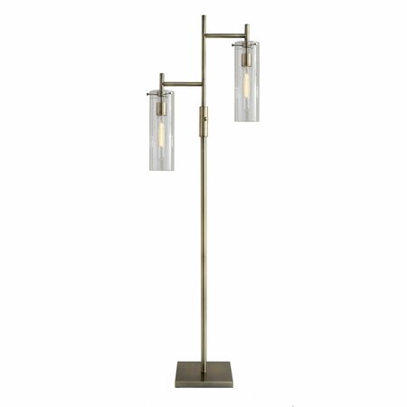 Homeroots Brass Metal Floor Lamp19 x 10 x 64.25 in. 372645